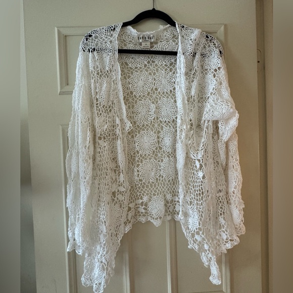 David Dart Sweaters - David Dart Elegant White Crochet Sweater.  Size 2x